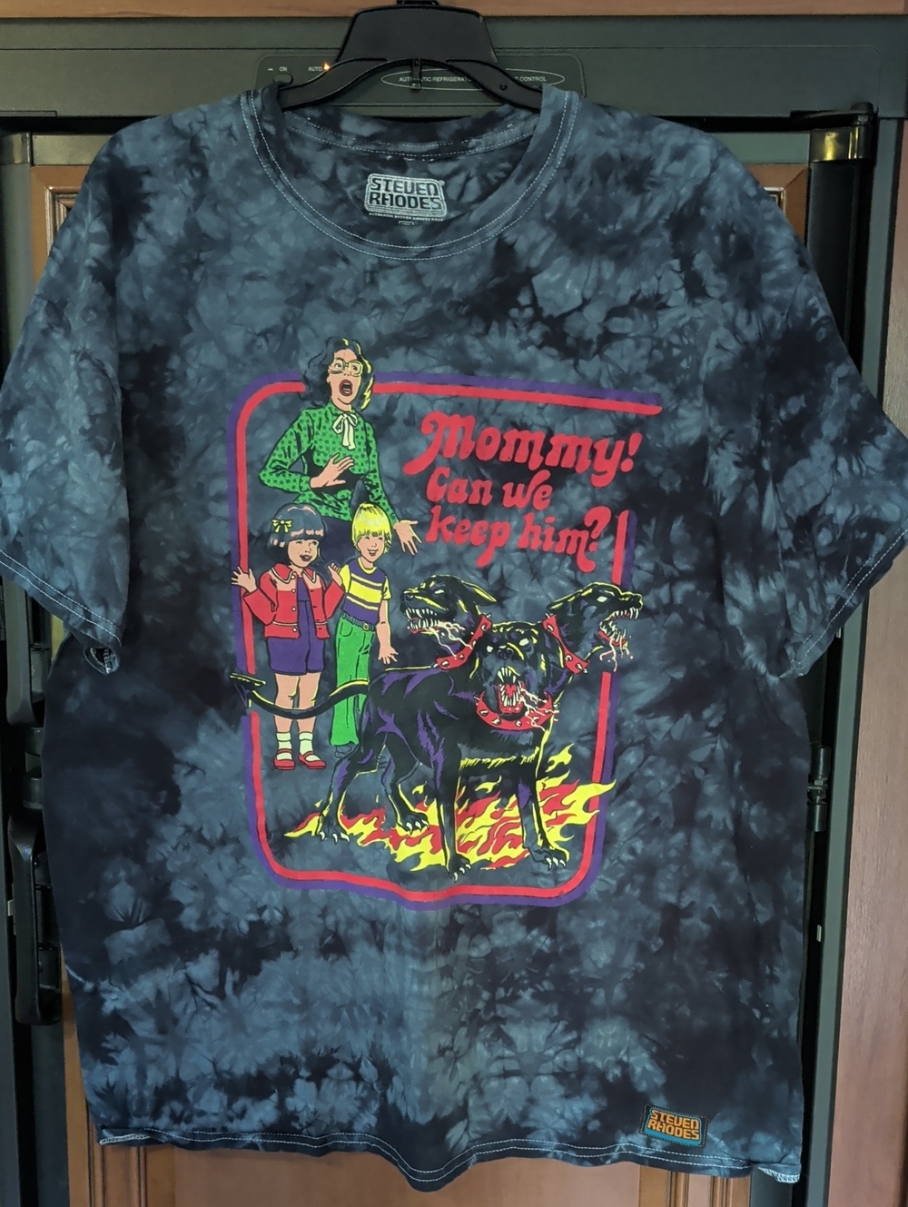 Steved Rhodes Black Tie-Dye Graphic Tee - Mommy! Can We Keep Him?